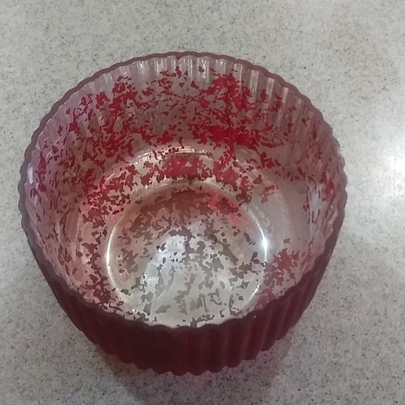 Kohl's Accents Frosted Red Hurricane Candle Holder Poshmark